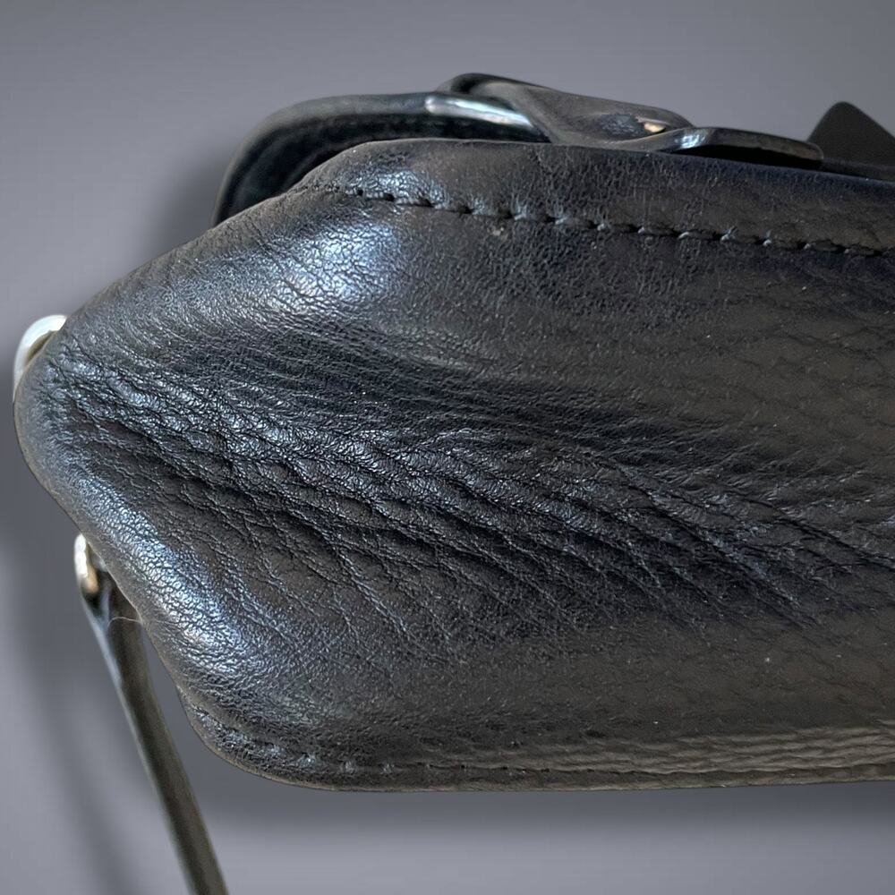 Coach Pebbled Black Leather Shoulder Bag - Picture 11 of 15